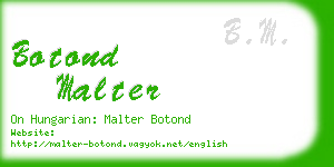 botond malter business card
